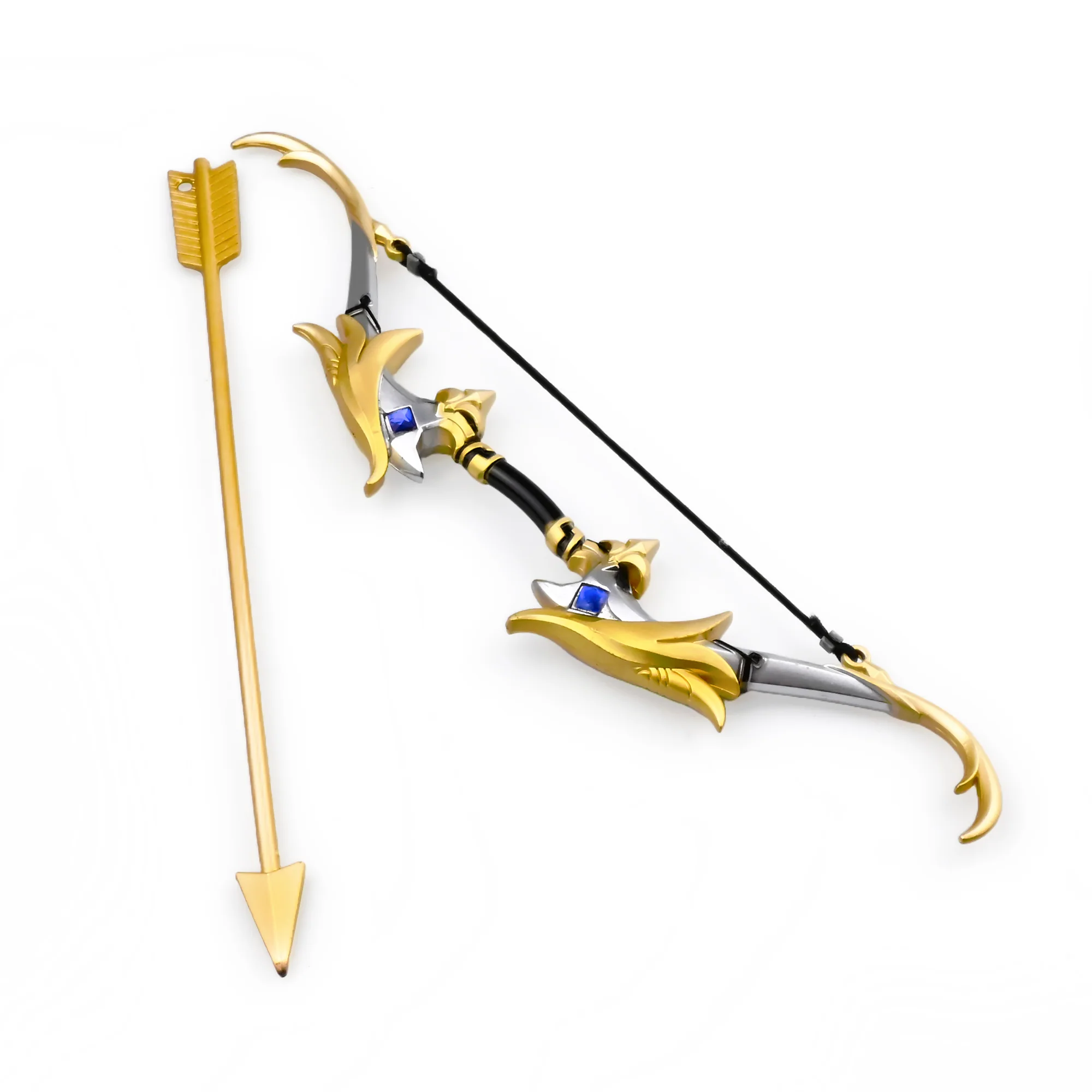 Hamayumi bow | 17 cm | Metal | Gaming Keychain | Genshin Impact image 1
