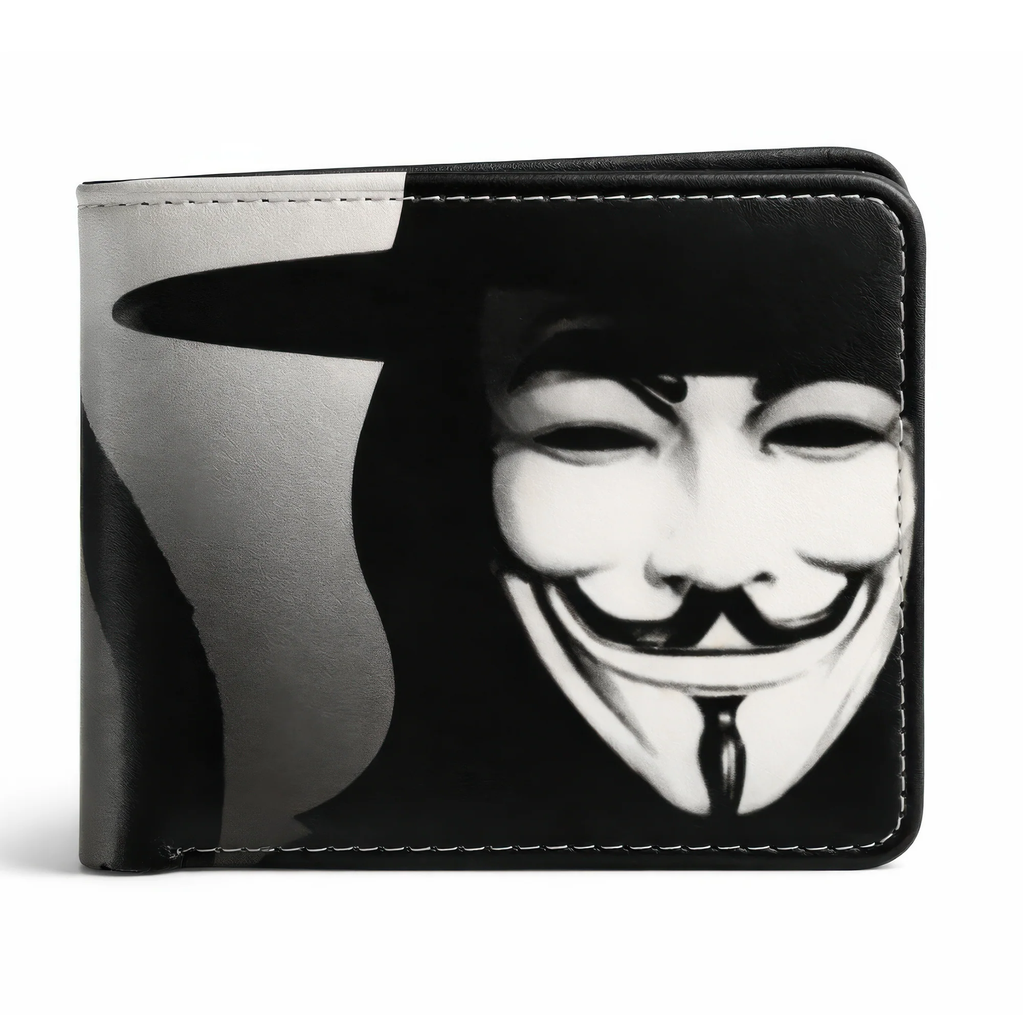 V | 13 cm | Eko-Skóra | Portfel Filmowy | V for Vendetta thumbnail 3