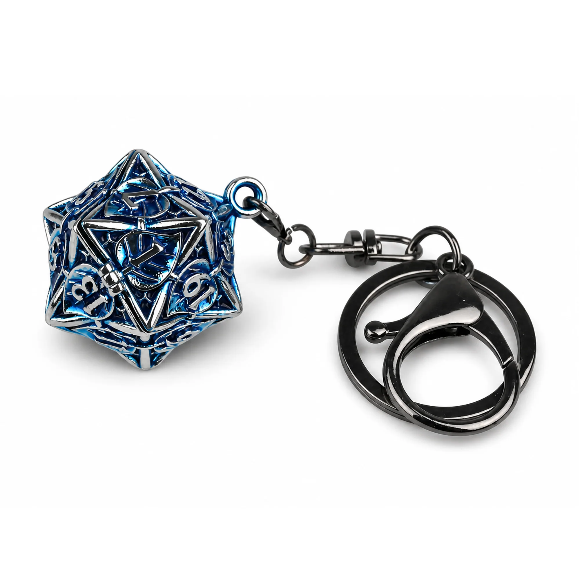 Frozen Leaf Of Lorien | 4 cm | Metal | Keychain Mini Dice | Lord Of The Rings thumbnail 2