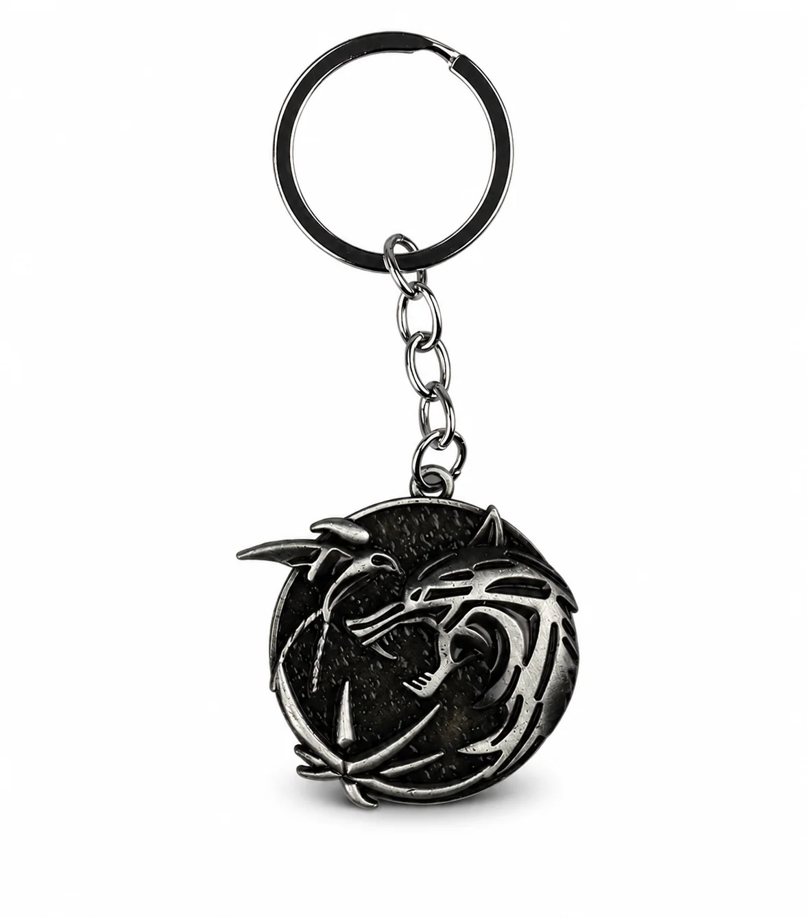 Wolf Medallion | 6 cm | Metal | Gaming Keychain | Witcher thumbnail 2
