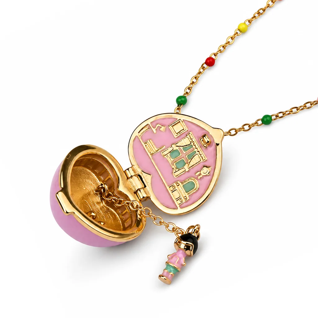 Heart Doll House | 4 cm | Metal | Movie Pendant | Polly Pocket thumbnail 2