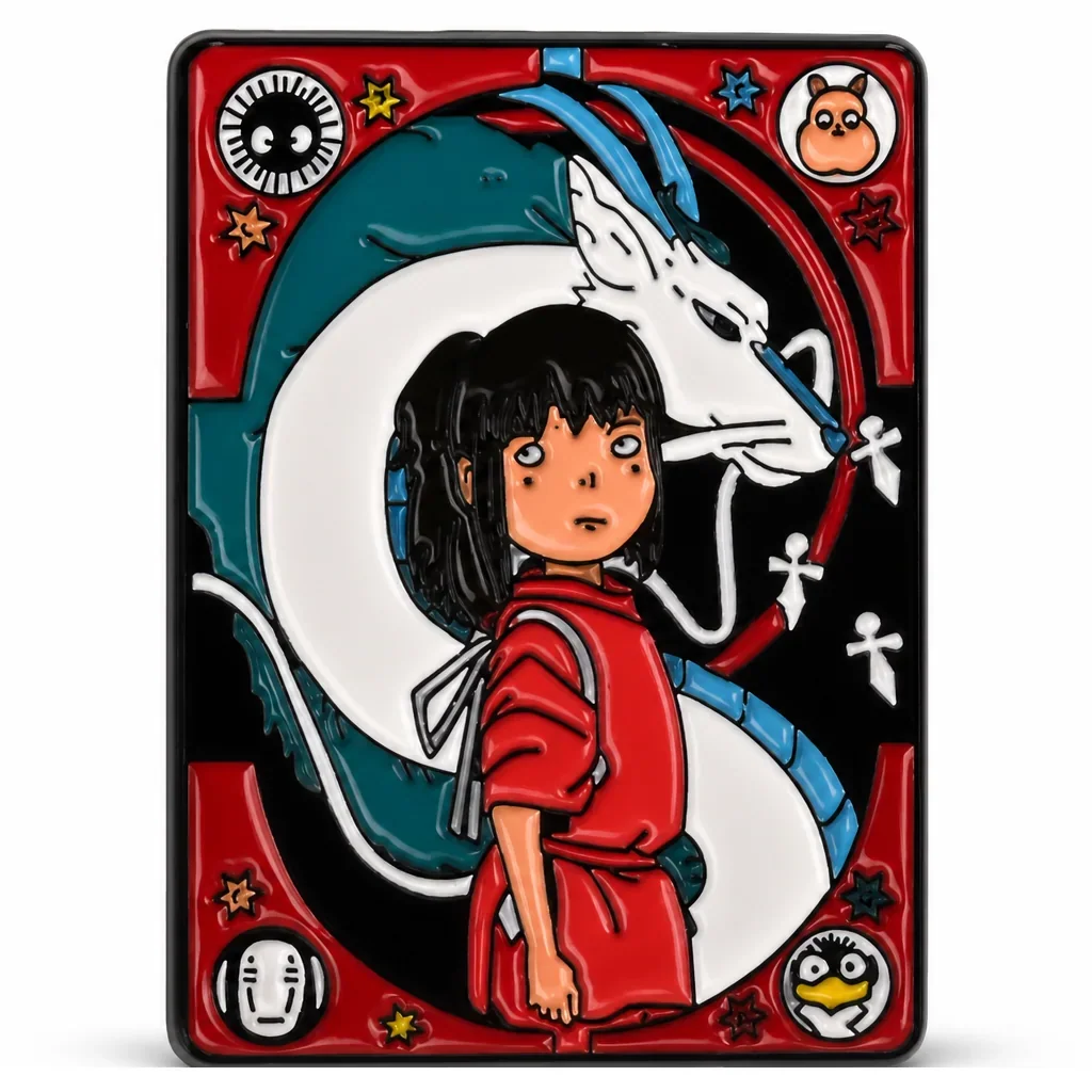 Chihiro and Haku | 3 cm | Metal | Anime Pin | Spirited Away thumbnail 2