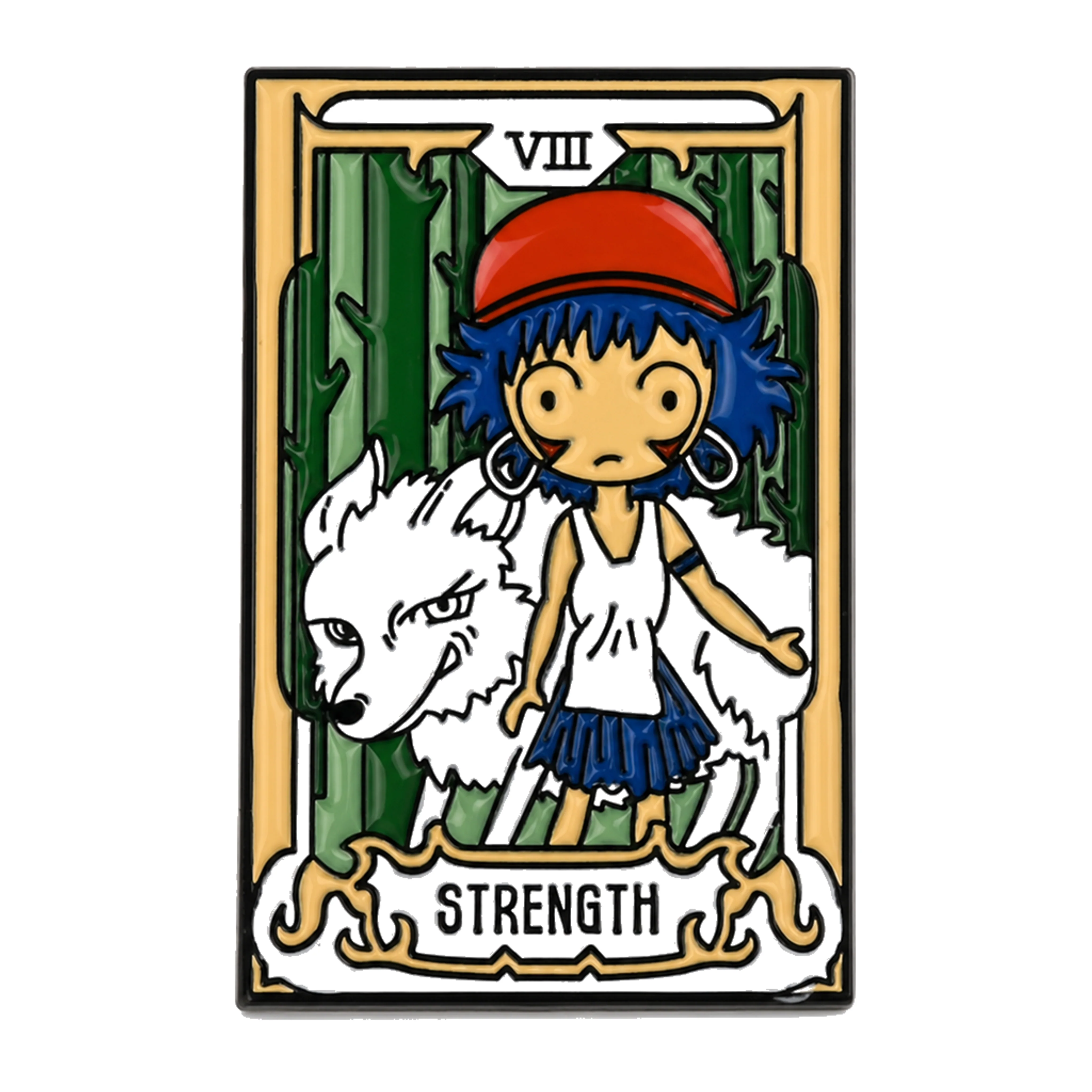 San | 3 cm | Metal | Anime Pin | Princess Mononoke thumbnail 2