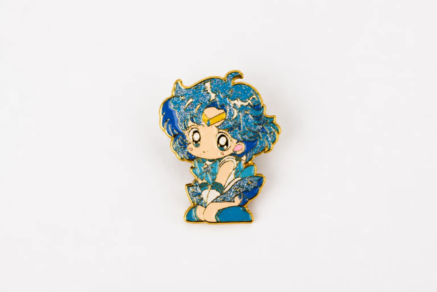 Aqua Figure Brooch