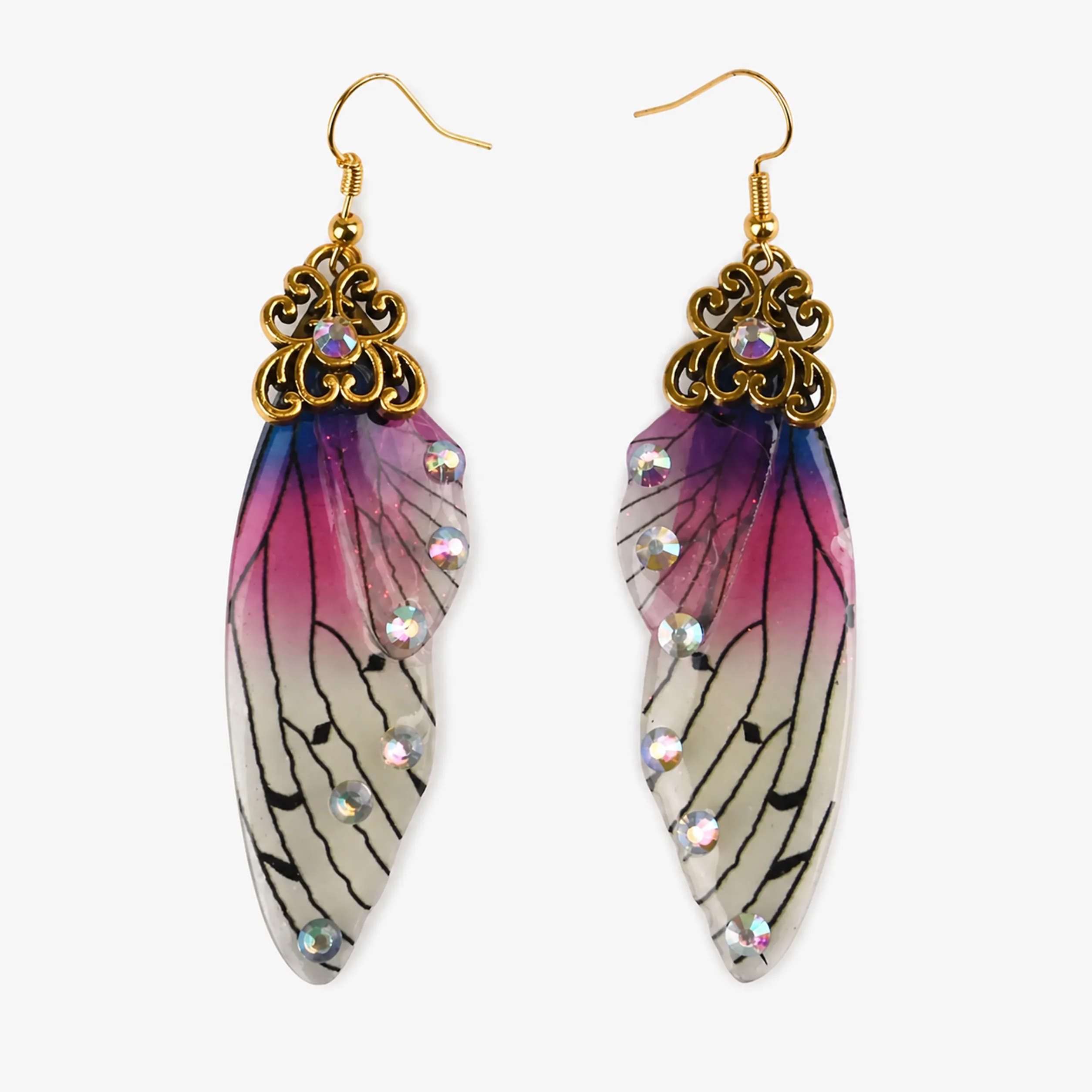 Fairies | 6 cm | Metal Resin | Anime Earrings | Butterfly thumbnail 3