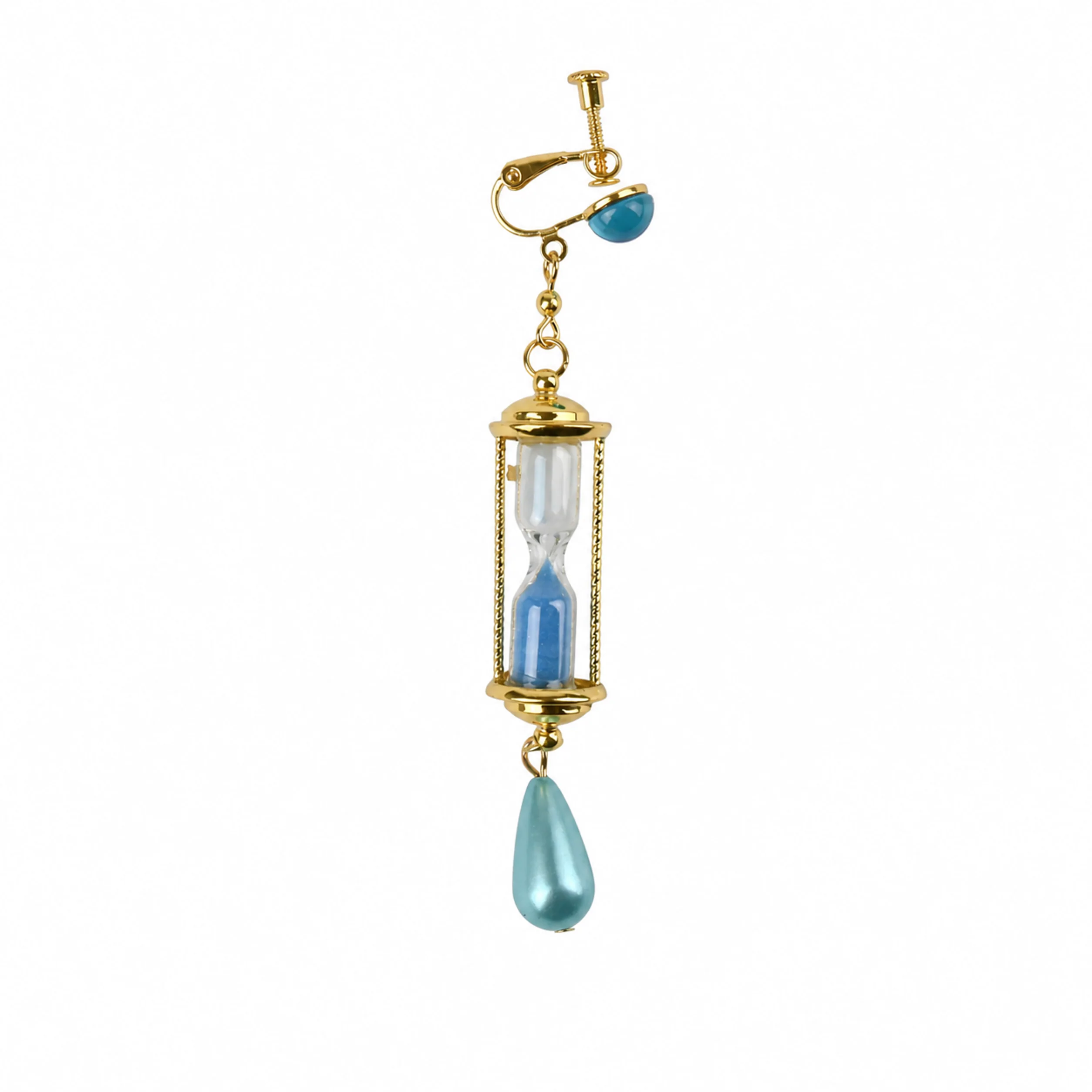 Clips of Hourglass | 8 cm | Metal Enamel | Anime Earrings | Vanitas thumbnail 2