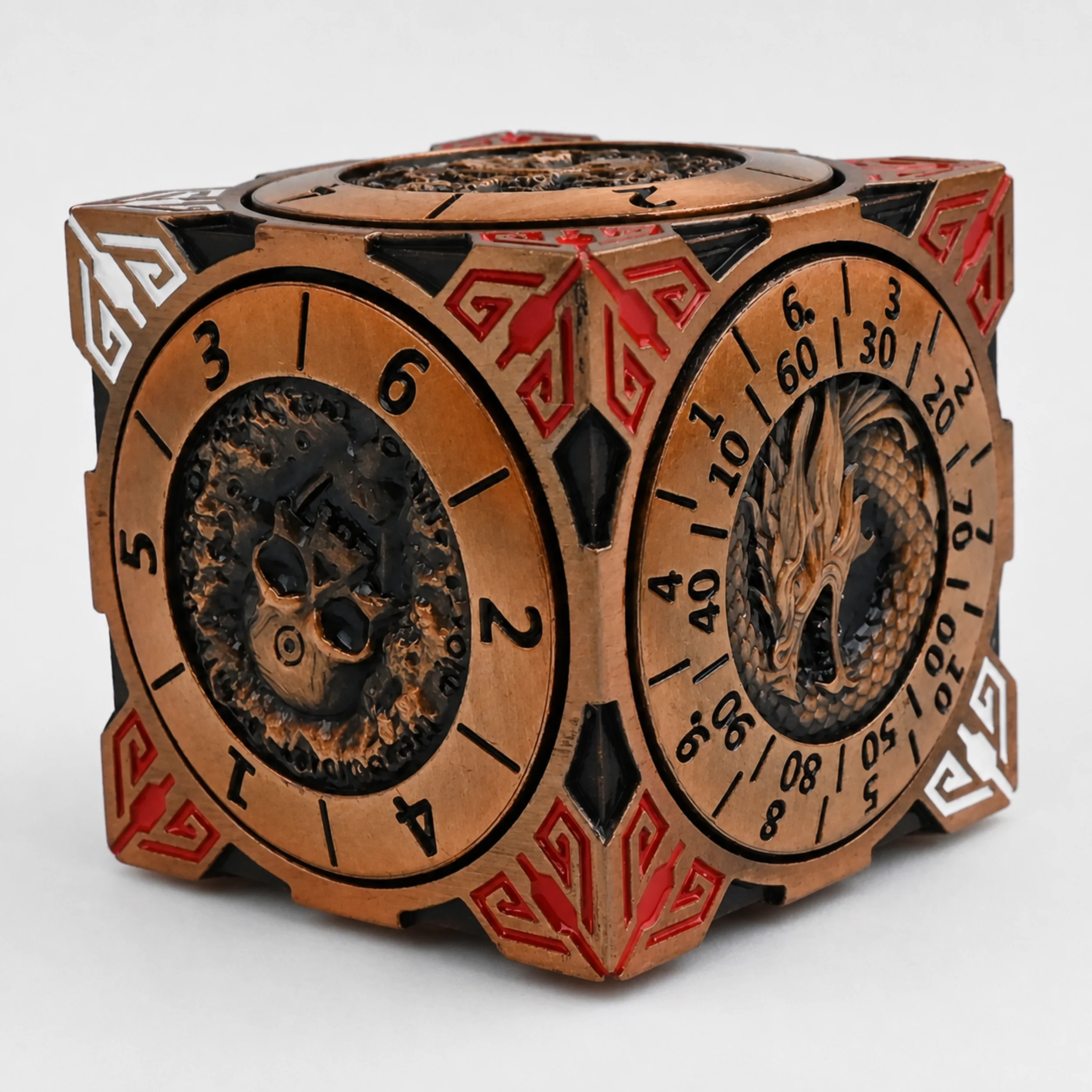 Death Dark Copper | 8 cm | Metal | Wheel Dice | Dungeons and Dragons thumbnail 3
