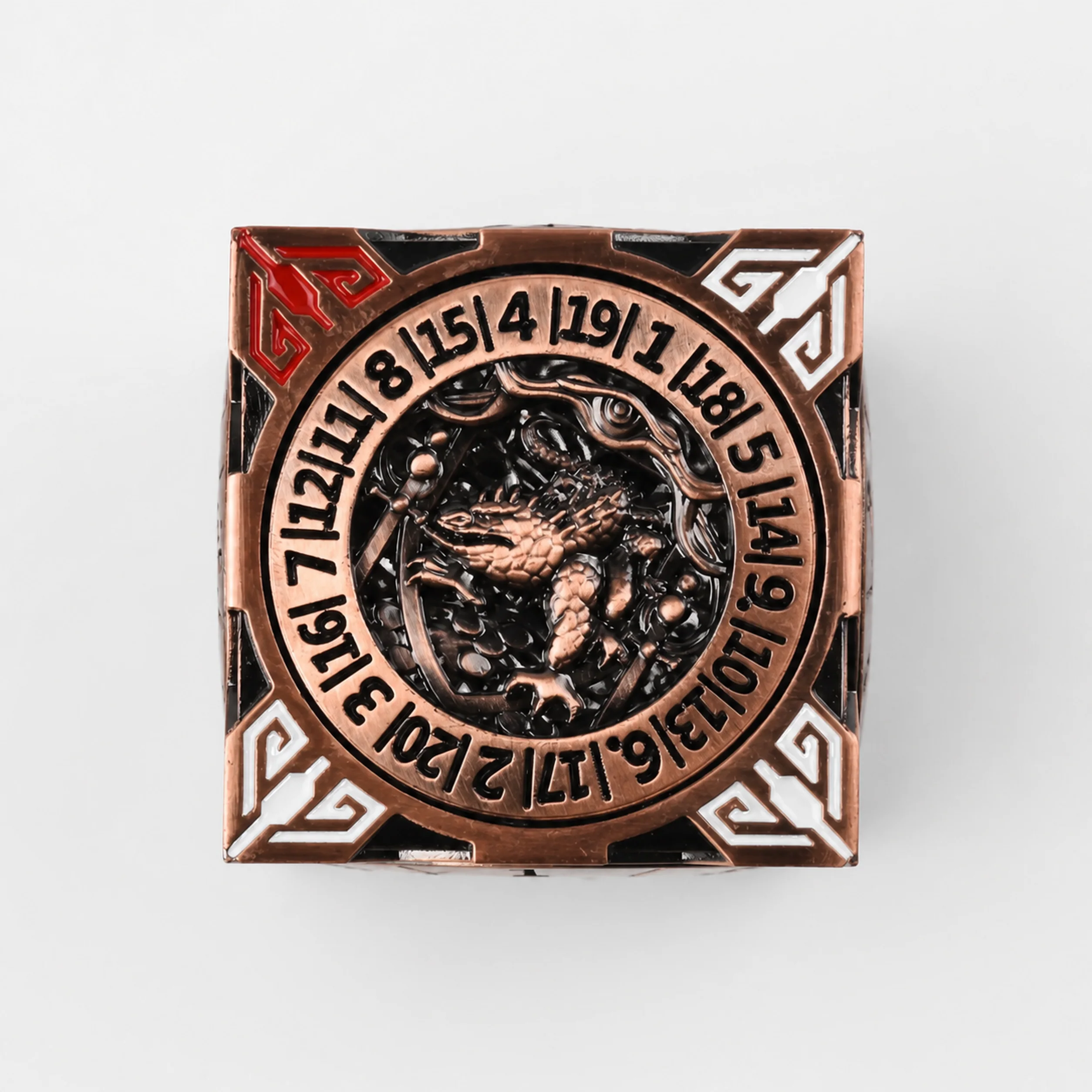 Death Dark Copper | 8 cm | Metal | Wheel Dice | Dungeons and Dragons thumbnail 11