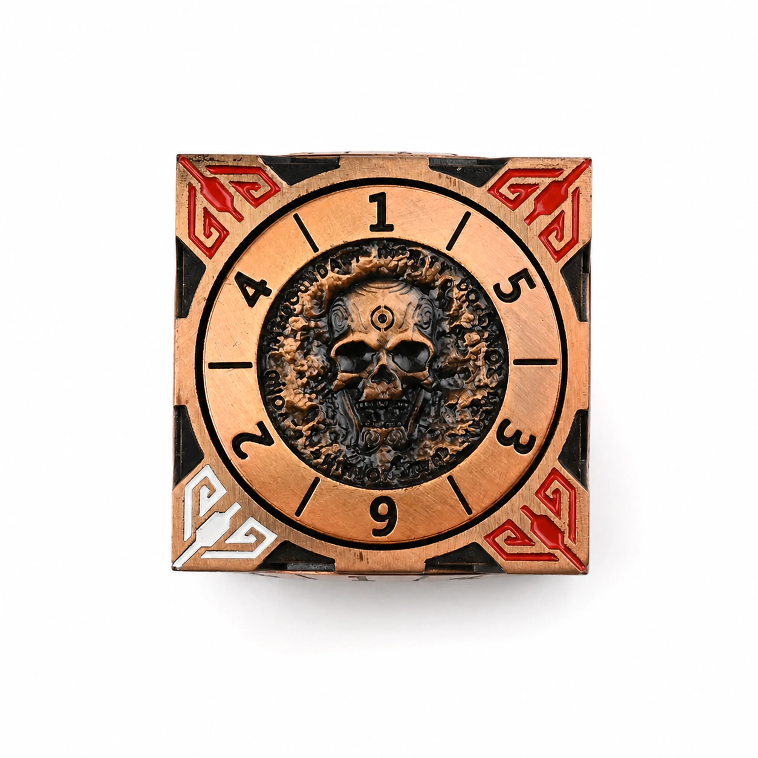 Death Dark Copper | 8 cm | Metal | Wheel Dice | Dungeons and Dragons thumbnail 7