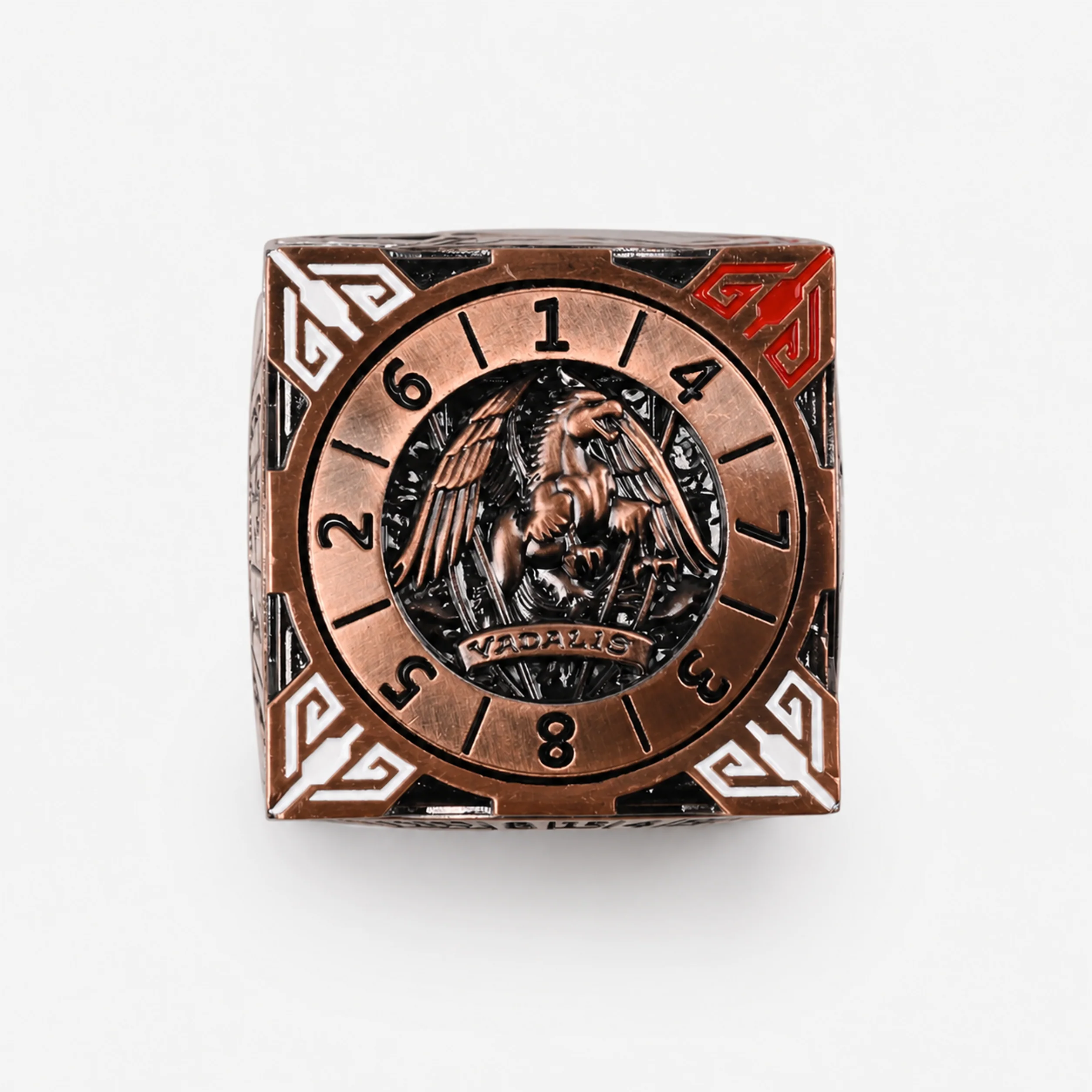 Death Dark Copper | 8 cm | Metal | Wheel Dice | Dungeons and Dragons thumbnail 5