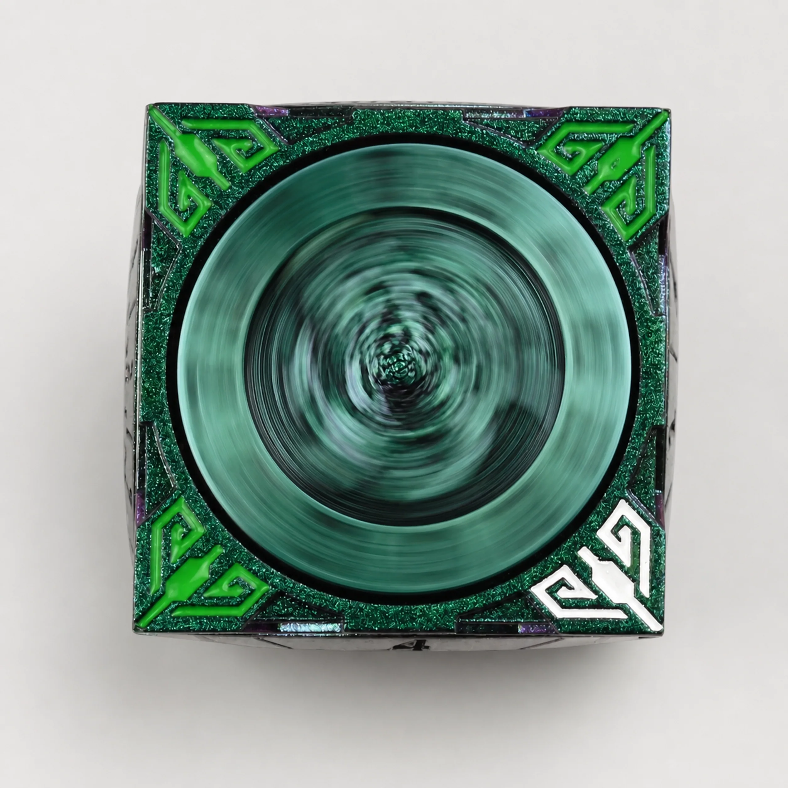 Death White Green Purple Polichrome | 8 cm | Metal | Wheel Dice | Dungeons and Dragons thumbnail 11