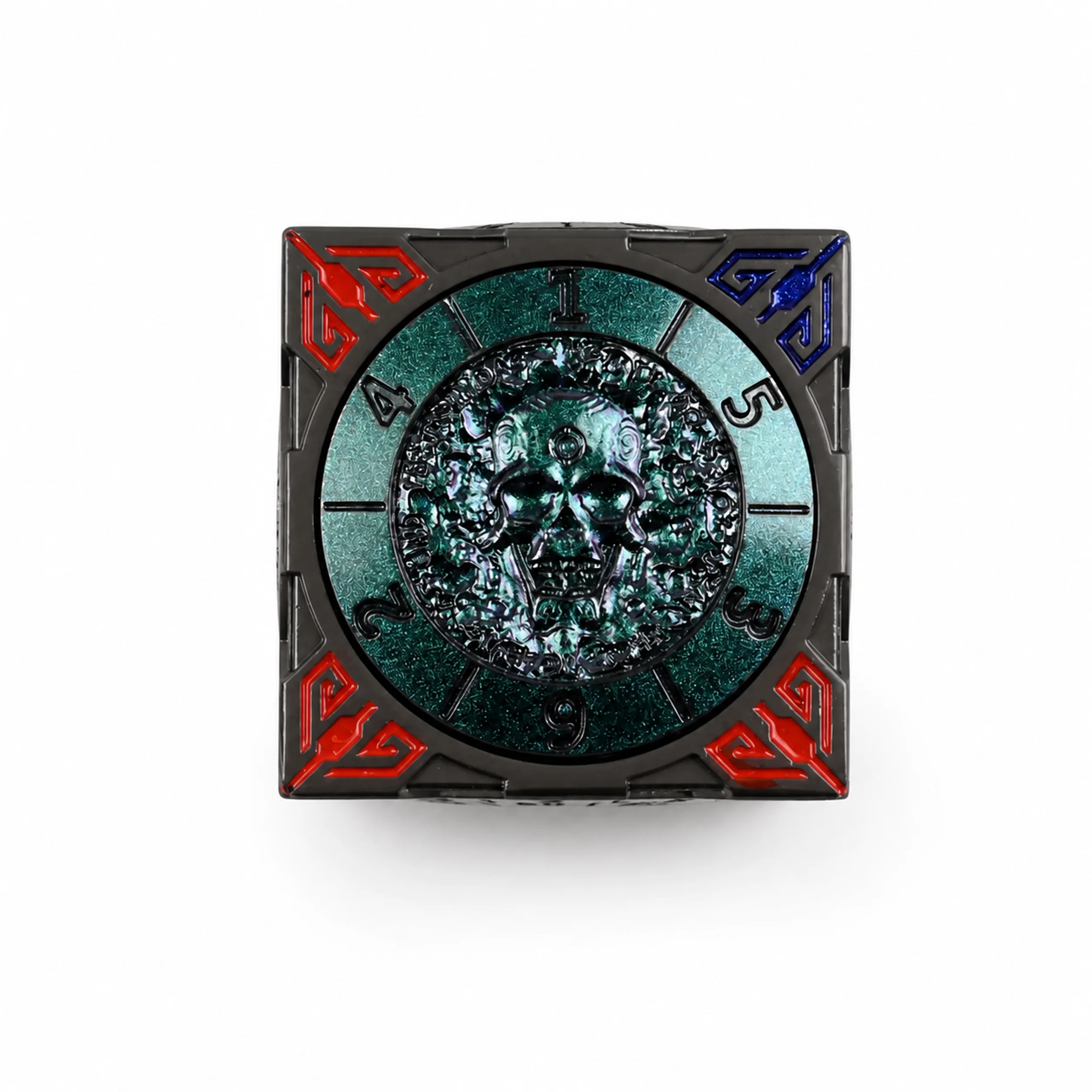 Death Red Blue Purple Polichrome | 8 cm | Metal | Wheel Dice | Dungeons and Dragons thumbnail 9