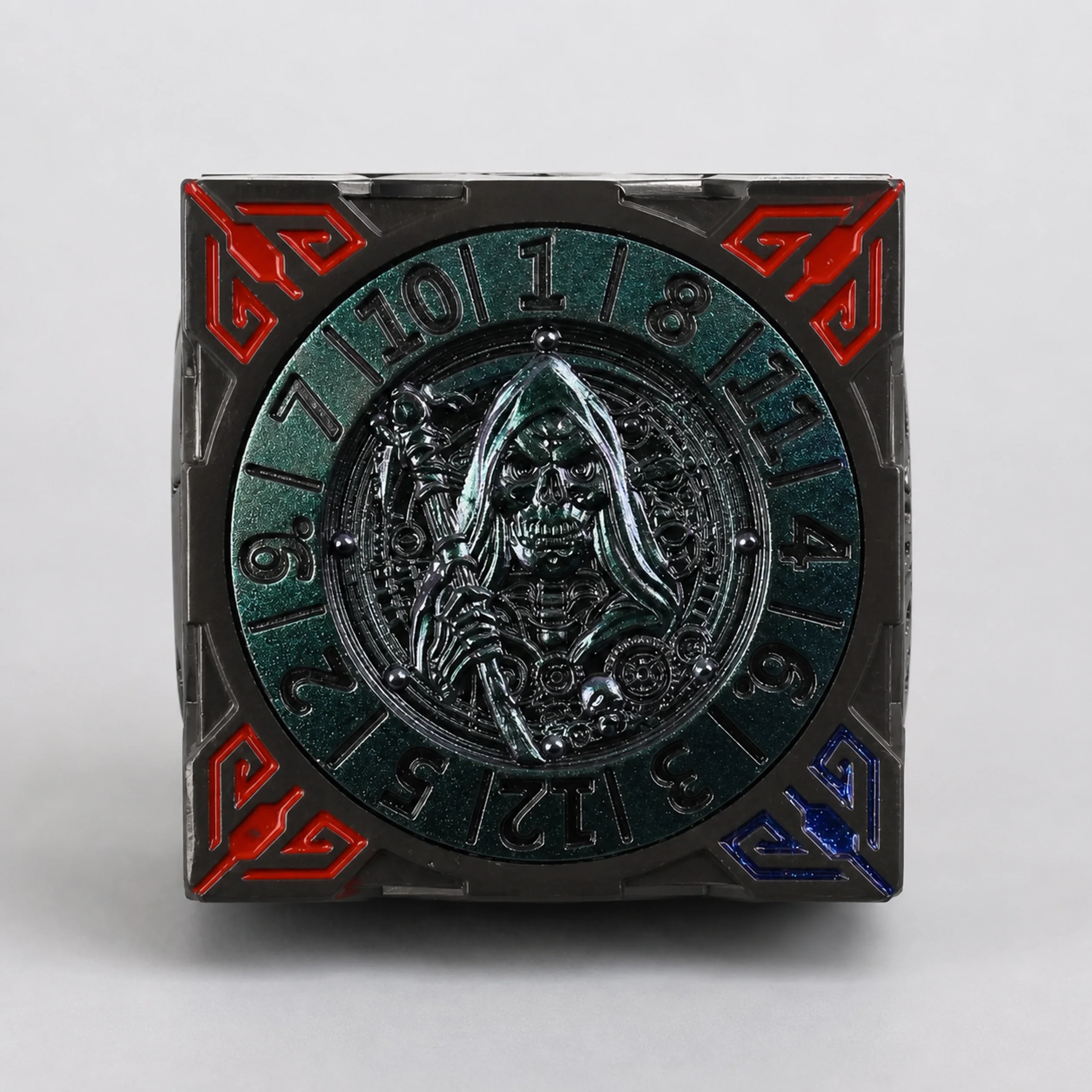 Death Red Blue Purple Polichrome | 8 cm | Metal | Wheel Dice | Dungeons and Dragons thumbnail 6