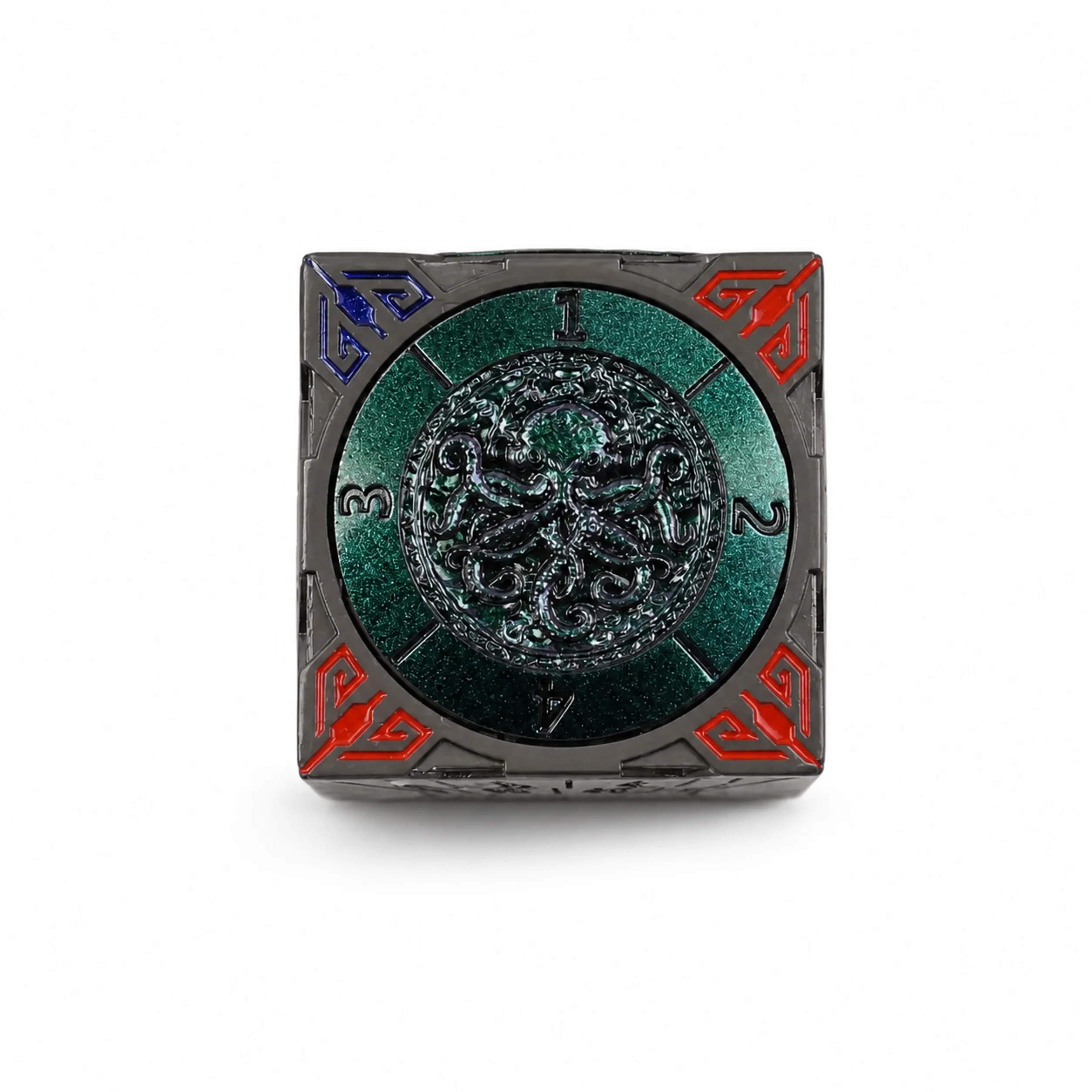 Death Red Blue Purple Polichrome | 8 cm | Metal | Wheel Dice | Dungeons and Dragons thumbnail 11