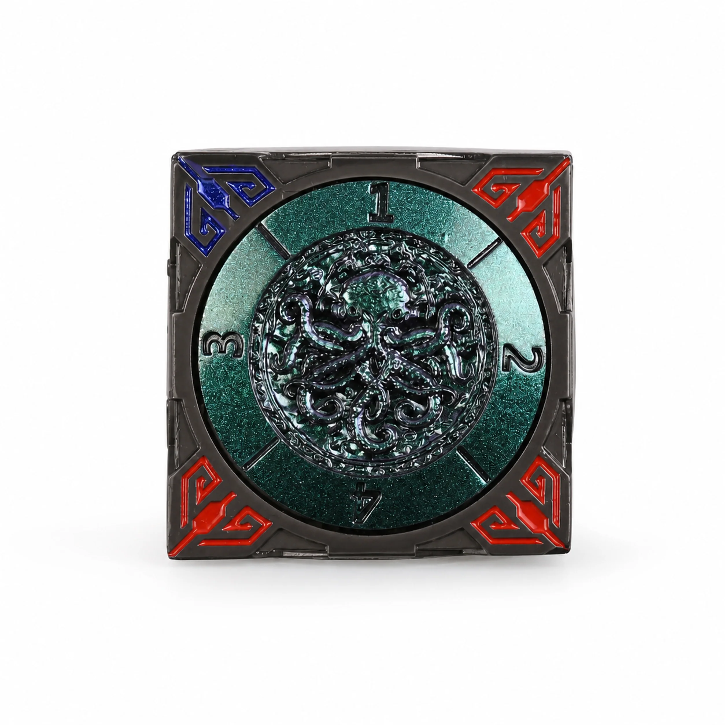 Death Red Blue Purple Polichrome | 8 cm | Metal | Wheel Dice | Dungeons and Dragons thumbnail 10