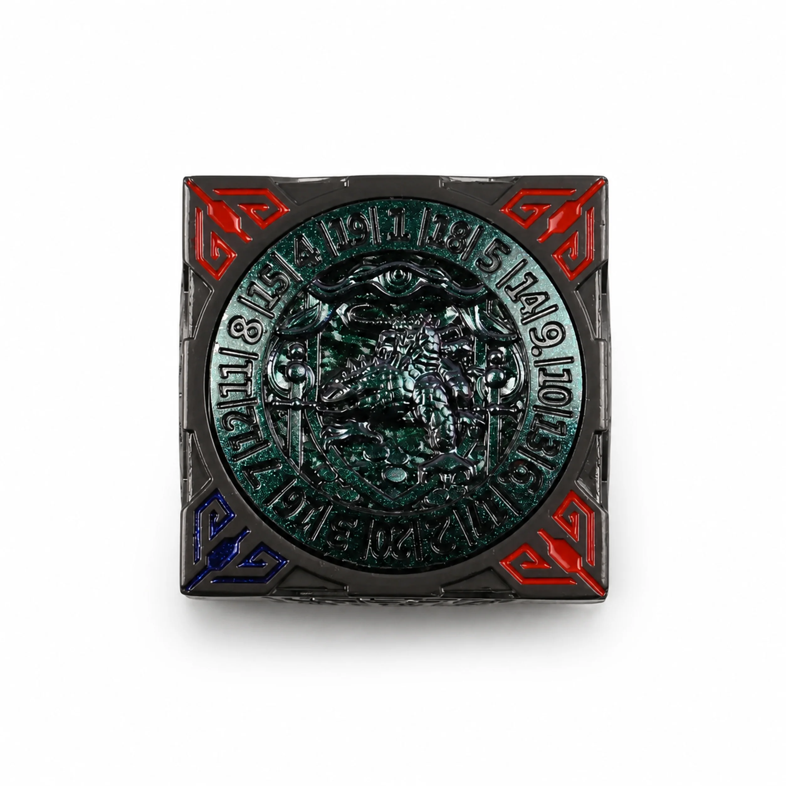 Death Red Blue Purple Polichrome | 8 cm | Metal | Wheel Dice | Dungeons and Dragons thumbnail 8