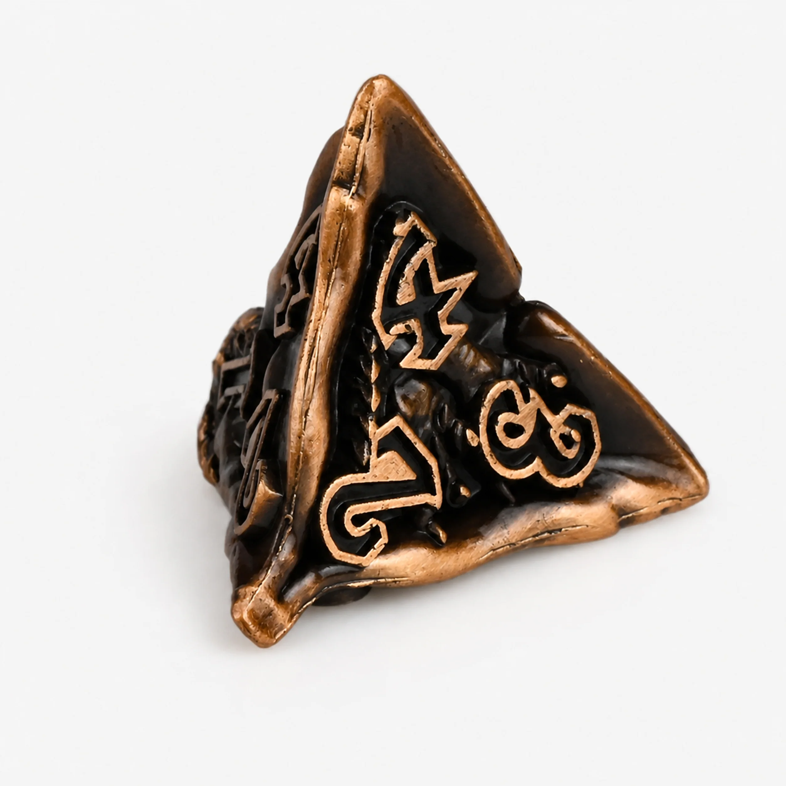 Antique Copper Set | 3 cm | Metal | Set Of 7 Dice | Necro Dragon thumbnail 4