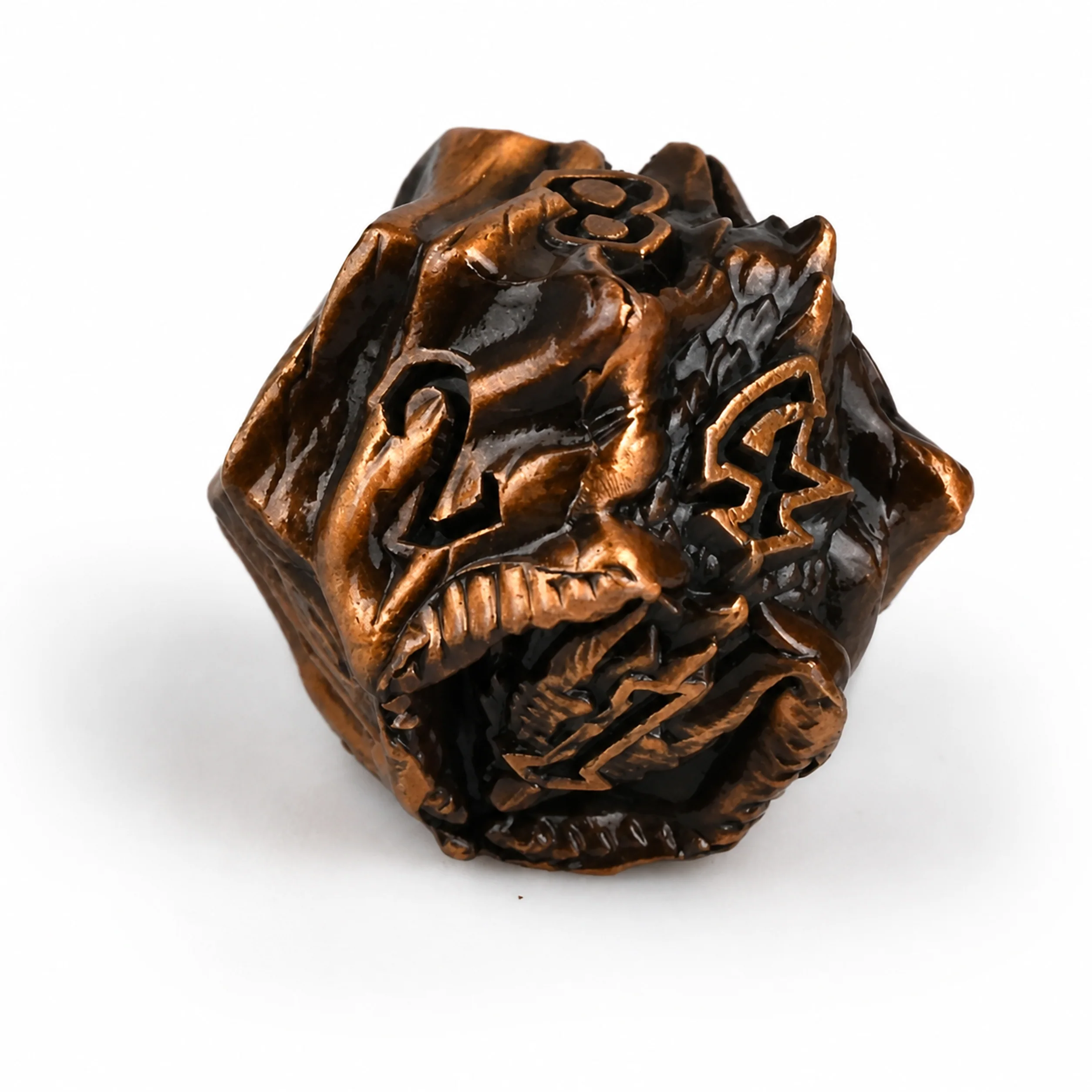 Antique Copper Set | 3 cm | Metal | Set Of 7 Dice | Necro Dragon thumbnail 2