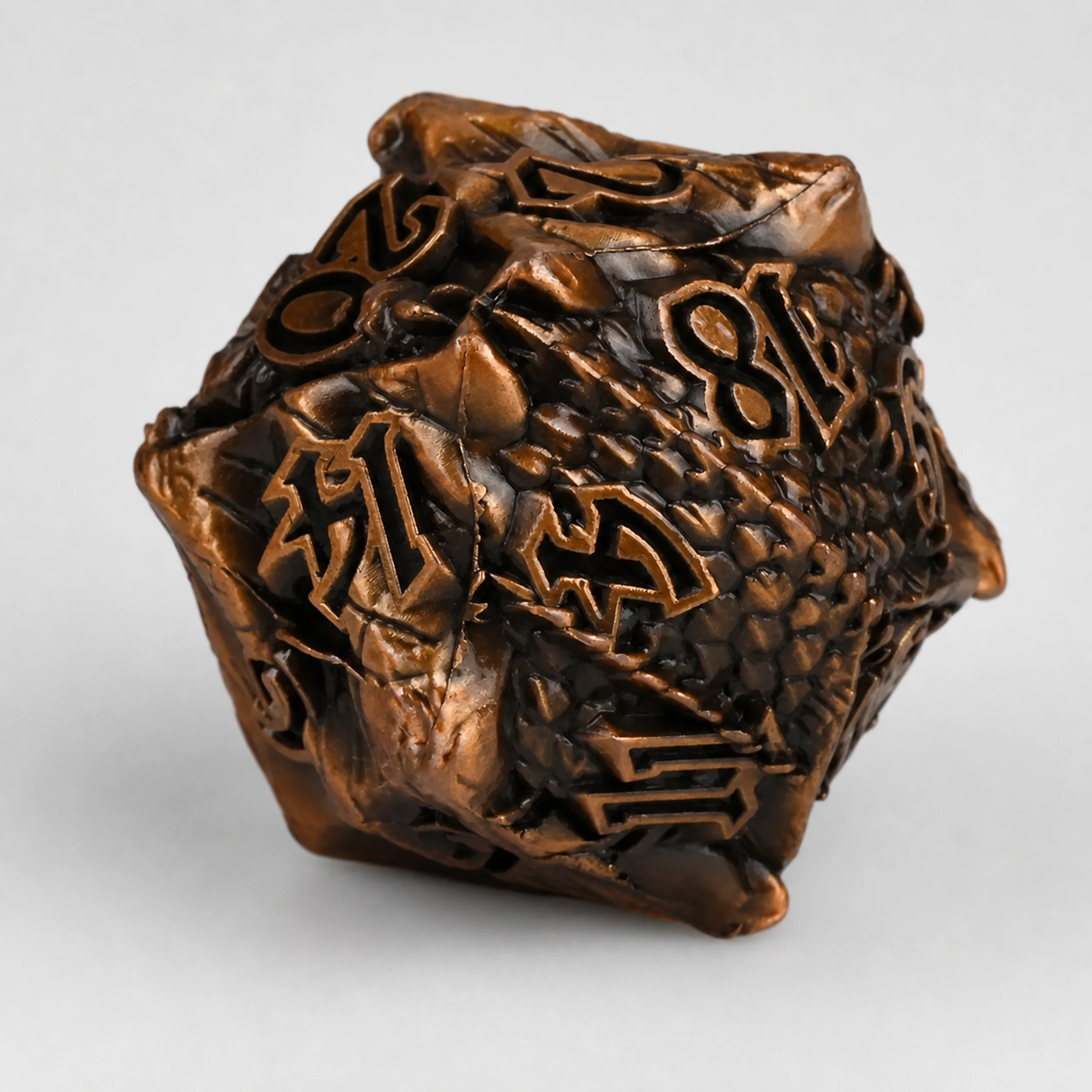 Antique Copper Set | 3 cm | Metal | Set Of 7 Dice | Necro Dragon thumbnail 3