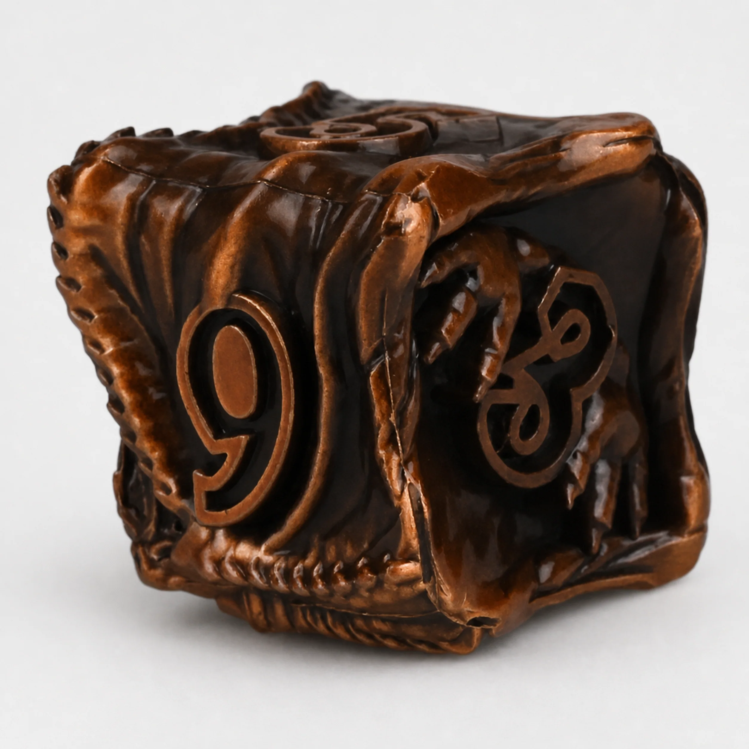 Antique Copper Set | 3 cm | Metal | Set Of 7 Dice | Necro Dragon thumbnail 8