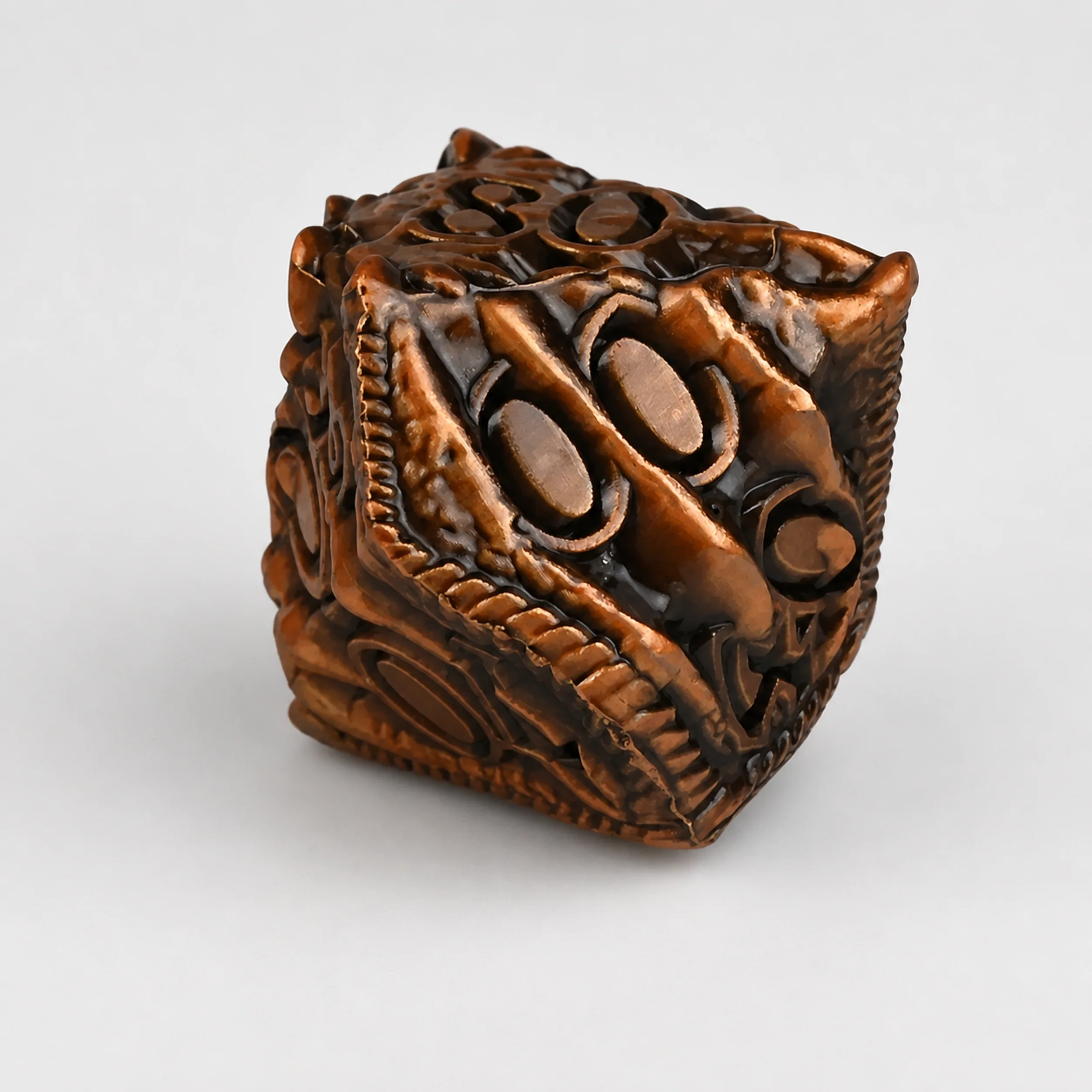 Antique Copper Set | 3 cm | Metal | Set Of 7 Dice | Necro Dragon thumbnail 7