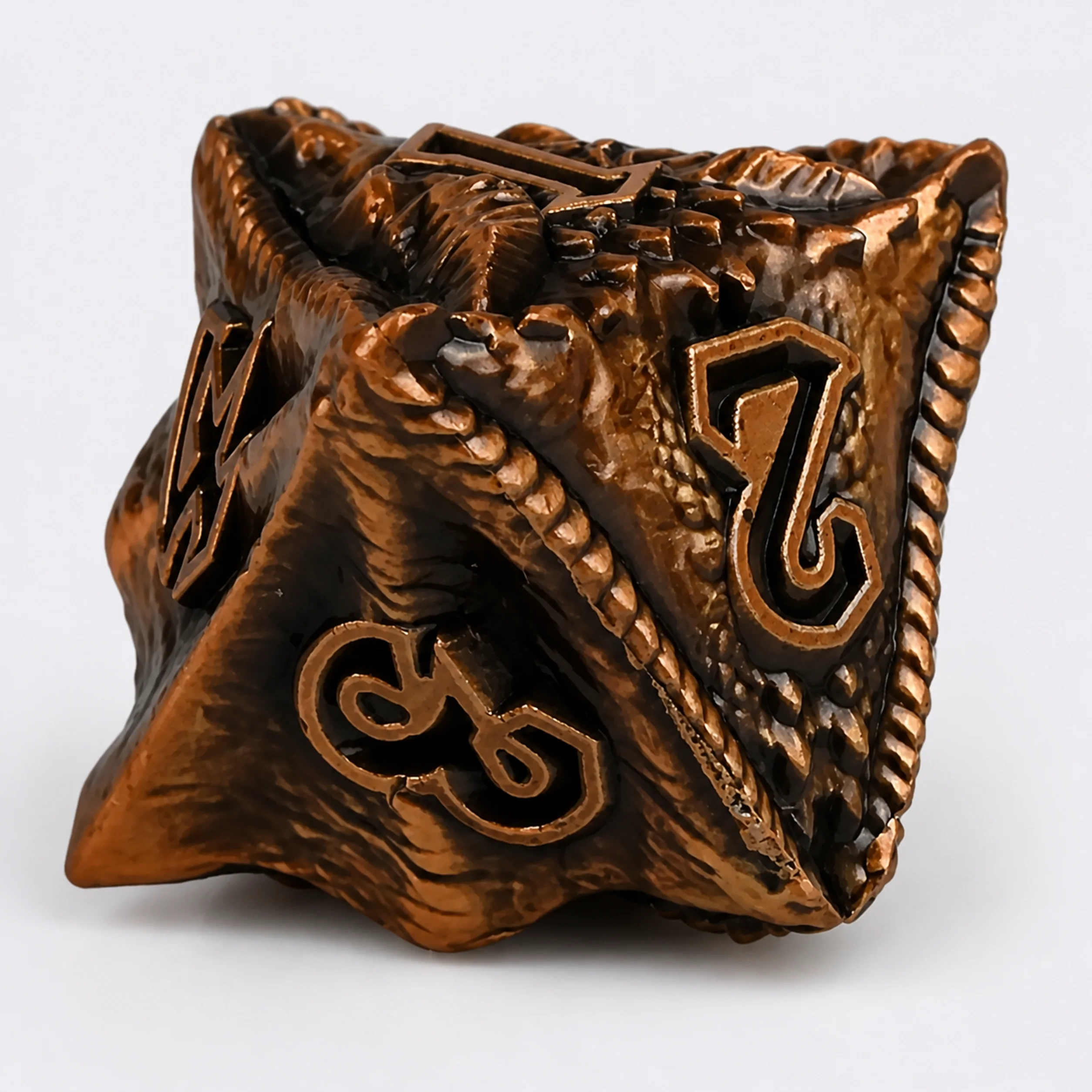 Antique Copper Set | 3 cm | Metal | Set Of 7 Dice | Necro Dragon thumbnail 6