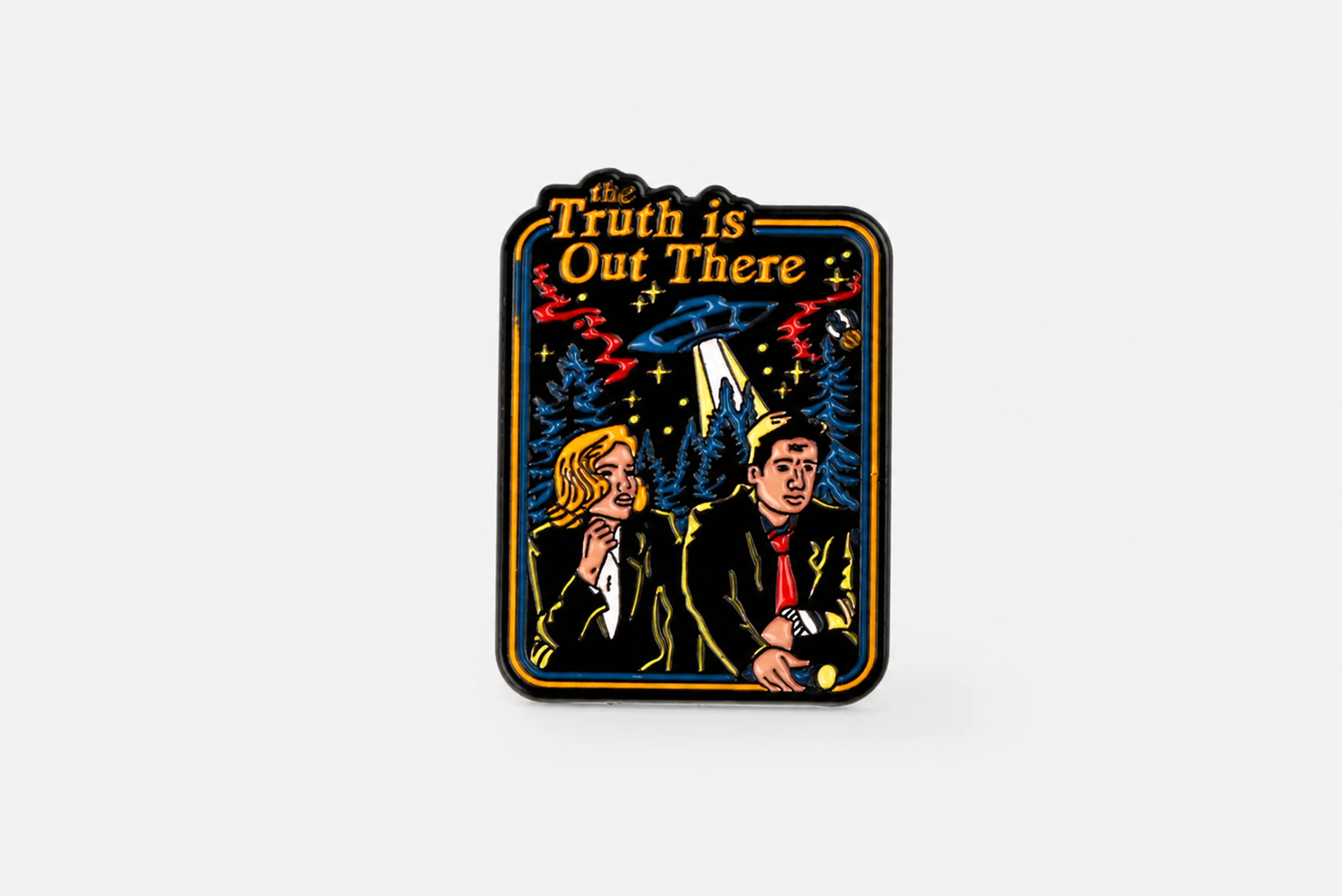Mulder and Scully | 4 cm | Metal Enamel | Movie Pin | X-Files thumbnail 4