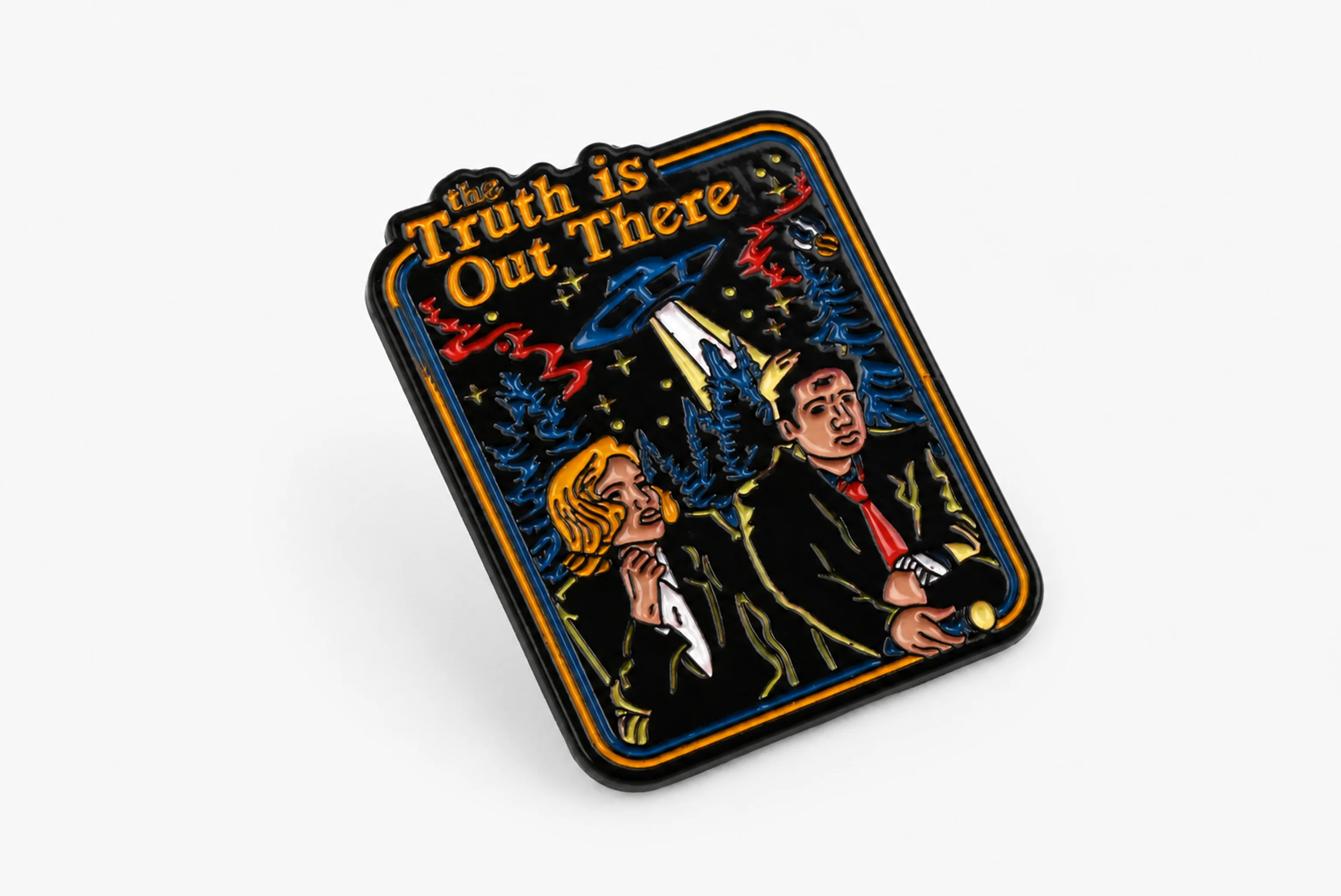 Mulder and Scully | 4 cm | Metal Enamel | Movie Pin | X-Files thumbnail 2