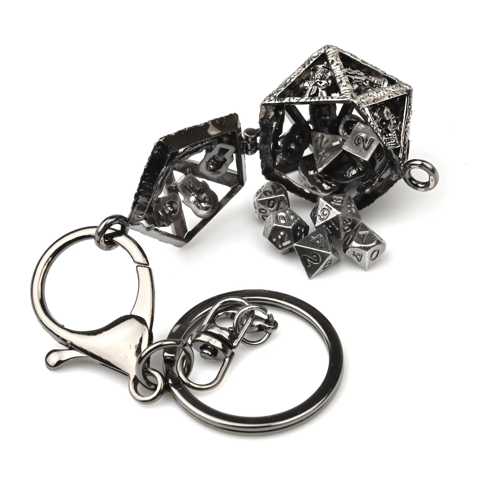Dice Container | 4 cm | Metal | Keychain Mini Dice | Dungeons and Dragons thumbnail 3