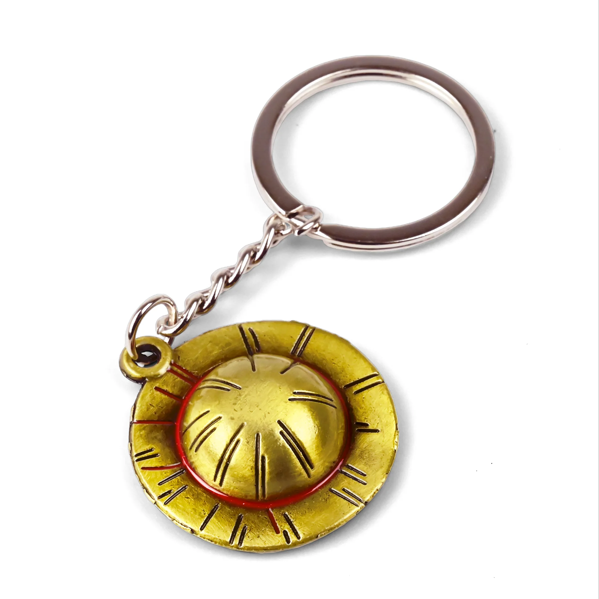 Luffy’s Hat | 7 cm | Metal | Keychain | One Piece image 1