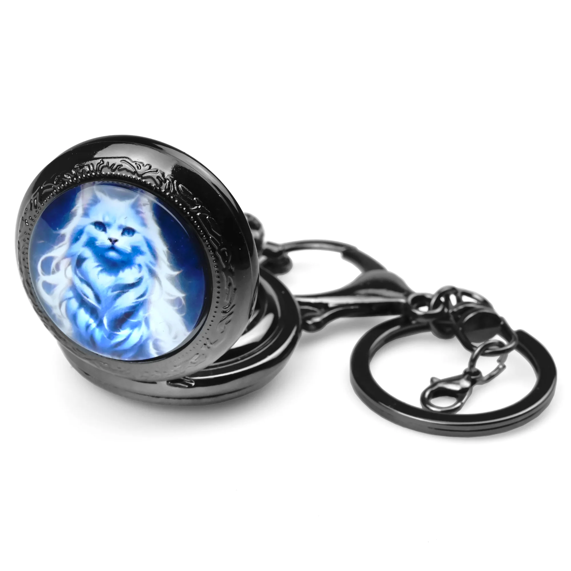 Container | 6 cm | Metal | Keychain Mini Dice | Cute Cat thumbnail 2