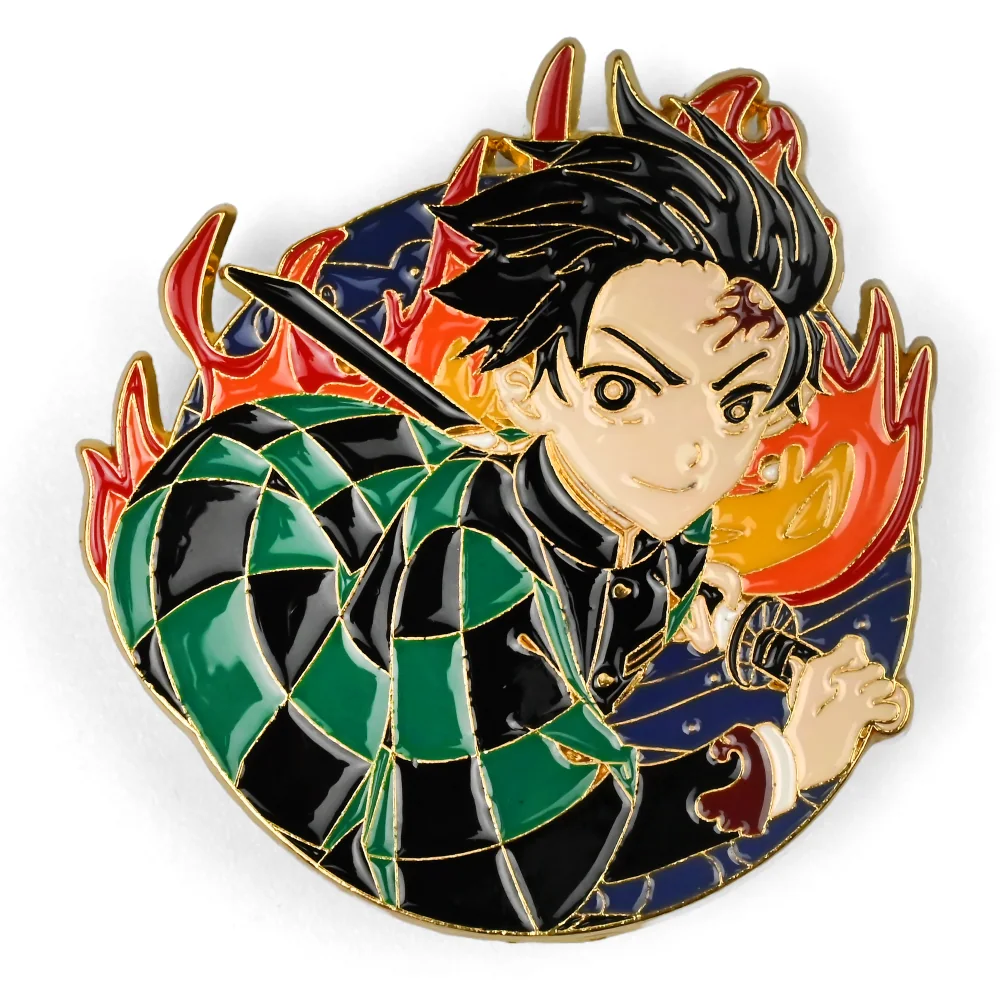 Tanjiro Kamado | 8 cm | Metal | Anime Pin | Demon Slayer thumbnail 2