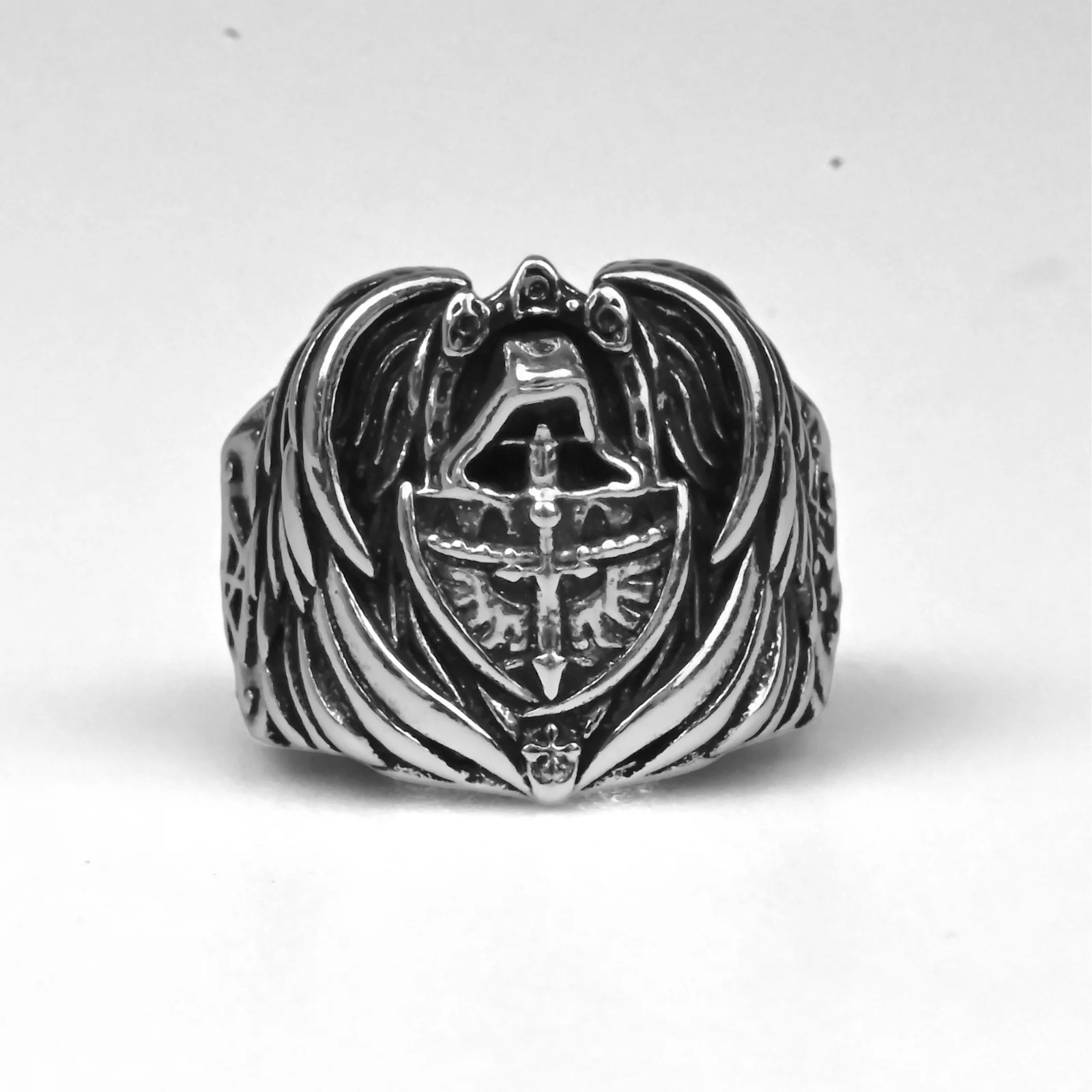 Dark Angels | Adjustable Size | Metal | Gaming Ring | Warhammer 40k thumbnail 3