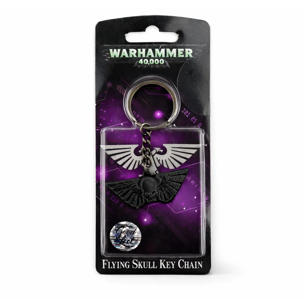 Flying Skull | 5 cm | Metal | Gaming Keychain | Warhammer 40k thumbnail 2