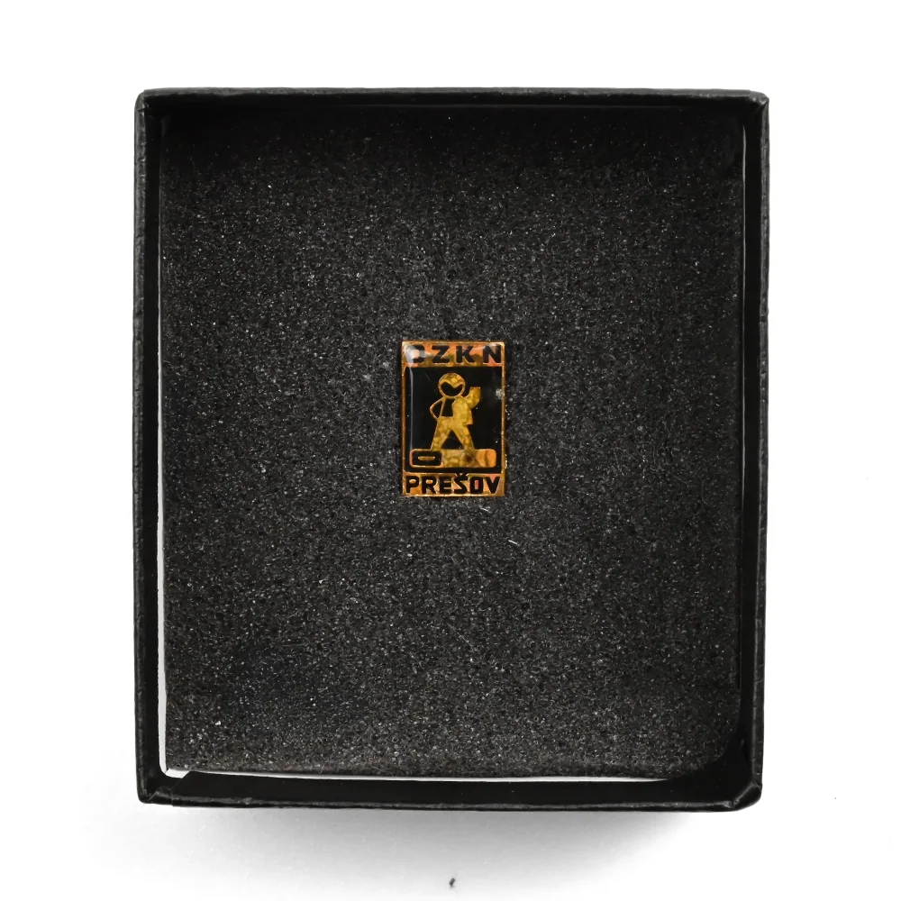 OZKN Prešov | 2 cm | Brass | Vintage Pin | Socrealism Industry thumbnail 2