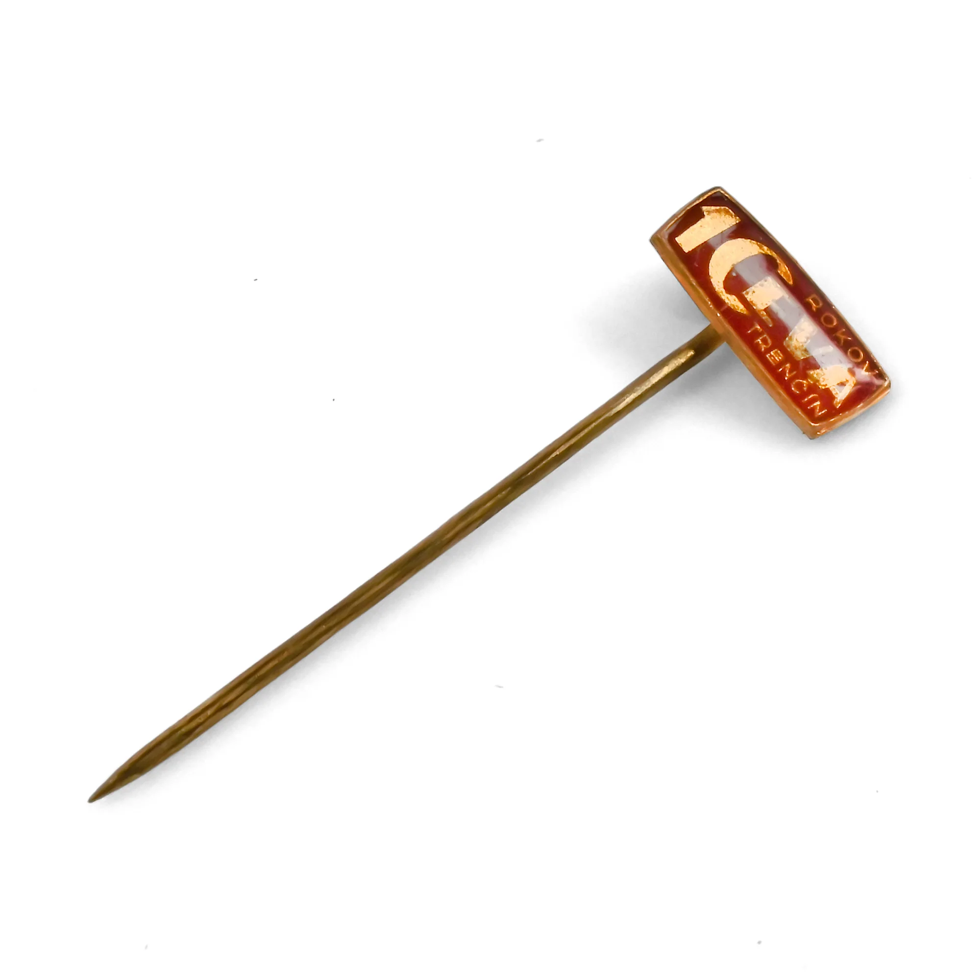 Eva Trencin | 1 cm | Metal | Vintage Pin | Socrealism Industry image 1