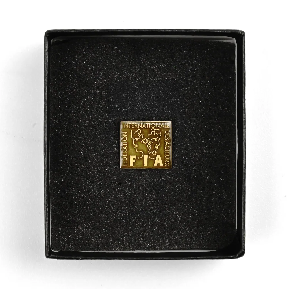 Fédération Internationale des Acteurs | 2 cm | Metal | Przypinka Vintage | Socrealizm Culture thumbnail 2