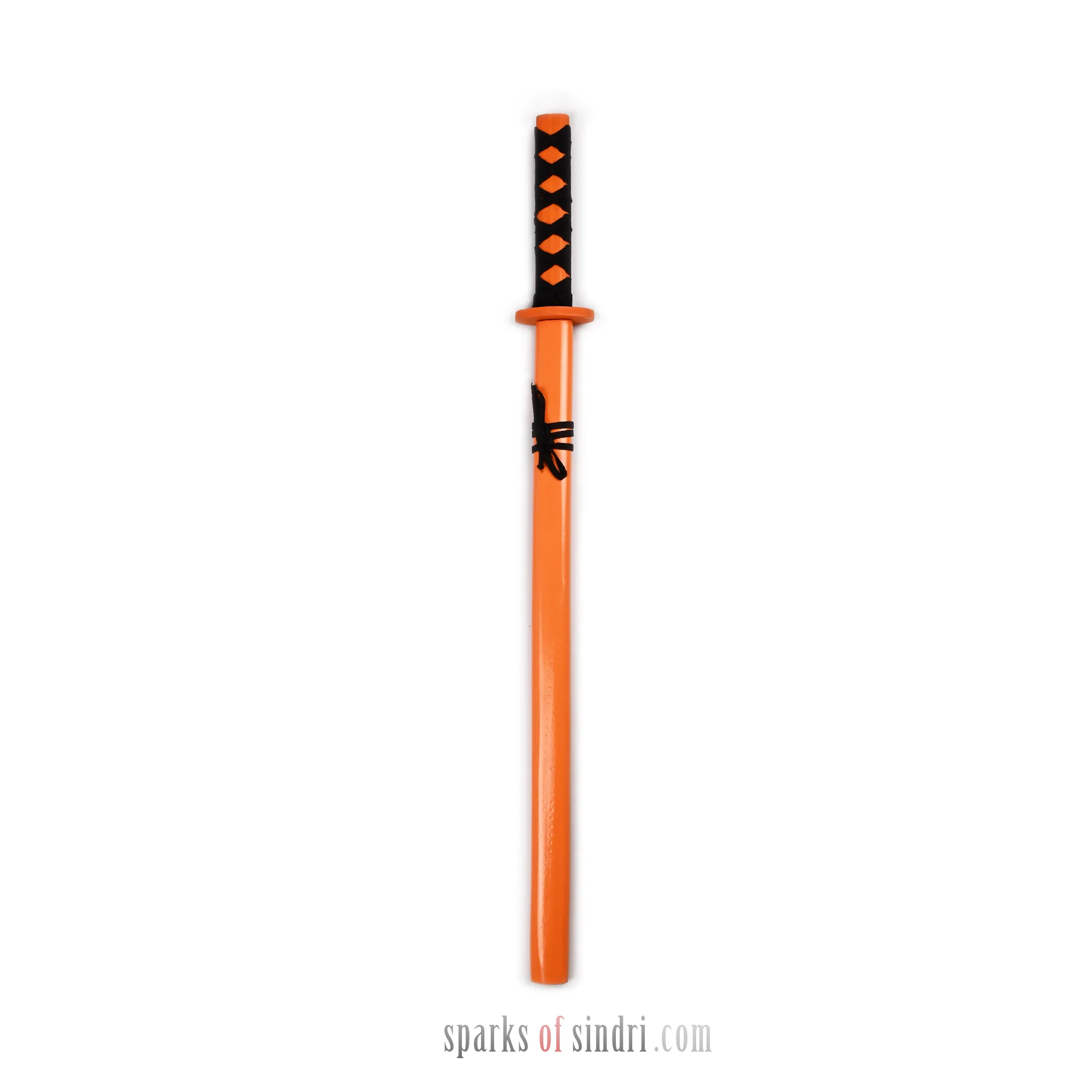 Orange Samurai Sword Katana | 63 cm | Wood | Wooden Toy Katana | Samurai thumbnail 3