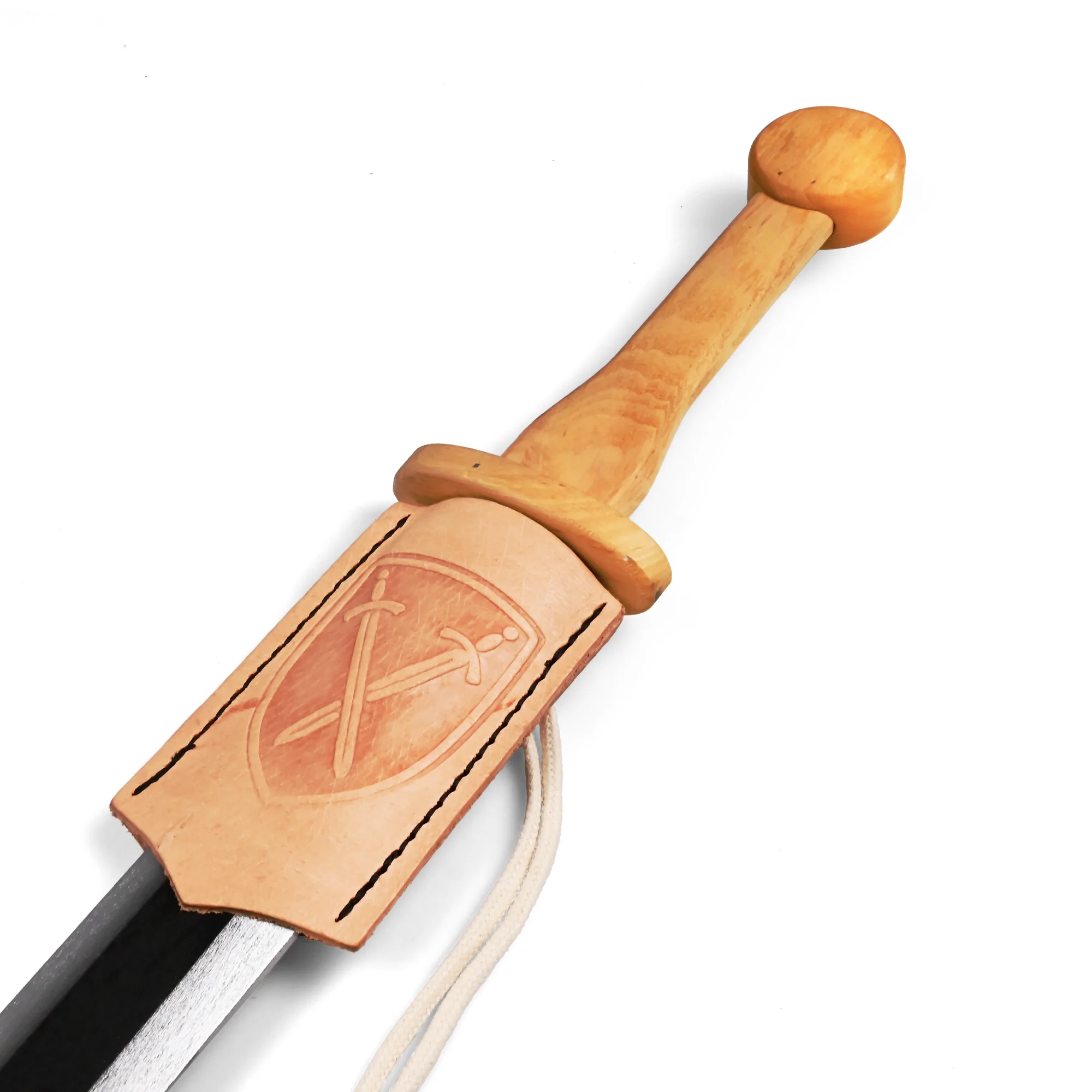 Gladius and Short Pendant | 65 cm | Wood Leather | Wooden Toy Sword | Gladiator image 1